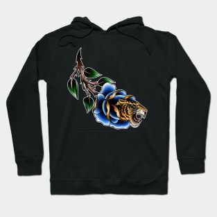 Tiger rose blue Hoodie